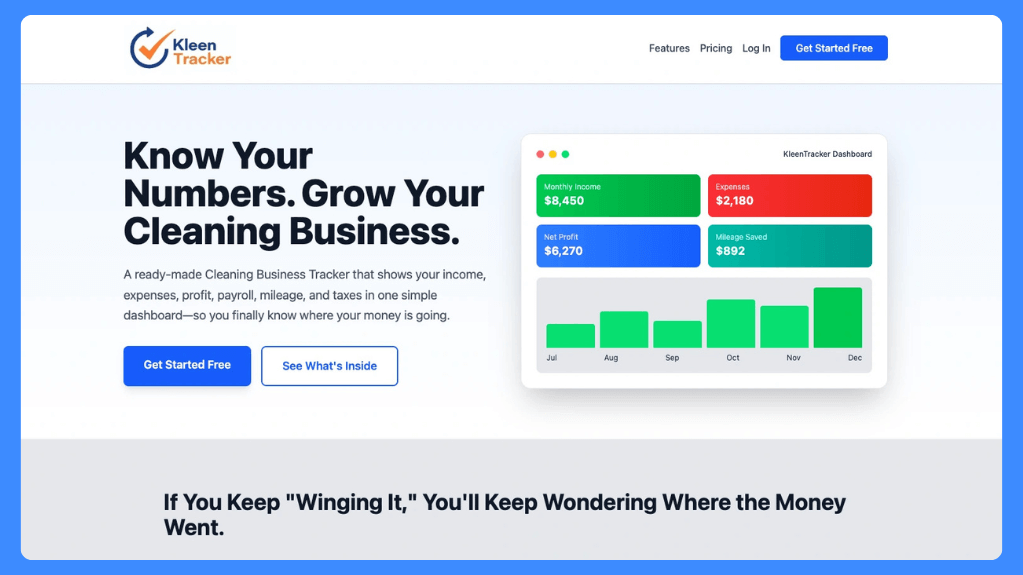 Kleen Tracker App Screenshot